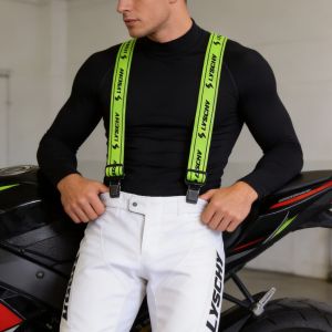 LYSCHY New Heavy Duty Braces Pants Suspenders Men Adjustable Y Back Suspender Straps for Motorcycle Racing Pants Trousers
