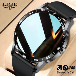 LIGE Original Smart Watch Men Bluetooth Call Heart Rate IP68 Waterproof Smartwatch Outdoor Sports Fitness Tracker