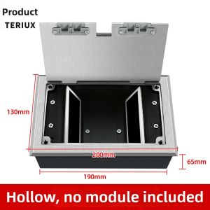 TERIUX | Waterproof Openable Five-Port Ultra-Thin Floor Socket