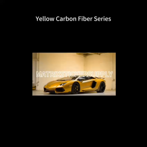 PREMIUM 6D CARBON FIBER YELLOW KERETA STICKER (152CM-Custom)Pelekat Stickers Car Sticker Kilat Wrapping Vinyl Wrap Film