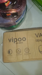 vacuum sealer makanan/mesin press plastik vacum vipoo termurah-Hitam-V1