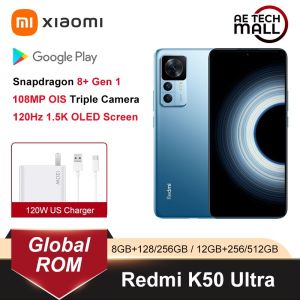 Re-furbished Phone Global ROM Xiaomi Redmi K50 Ultra 5G Mobile Phone 256GB/512GB Snapdragon 8+ Gen 1 108MP OIS Camera used 98% new 5000mAh Battery 120W Charge-Xiaomi 12T PRO