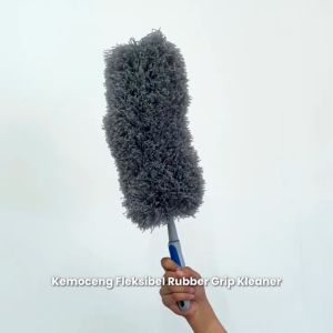 Kleaner Kemoceng Pendek Microfiber Fleksibel Rubber Grip