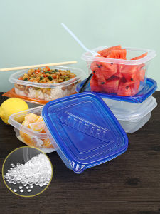 Disposable Plastic Square Food Containers Transparent Dessert Boxes Commercial Use Fast Food Packaging for Cold Noodles And Fruits