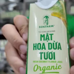 Mật hoa dừa tươi Organic Sokfarm 330ml giữ trọn vị ngọt tinh khiết và giàu khoáng chất cho cơ thể