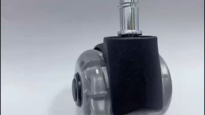 1 Pc Caster Wheels 2 Inch Swivel Rubber 360 PU Roller for Office Chair and Wood Flooring