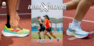 Mills Sepatu Lari Running Shoes Enermax Dynaplate White / LT. Blue / Magenta 9100701