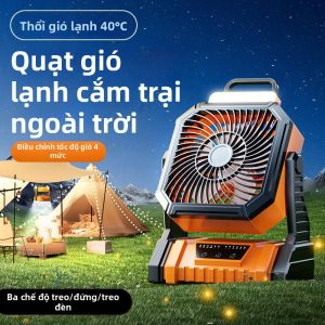 Quạt Dã Ngoại Có Đèn Kéo Dài Thời Gian Sử Dụng