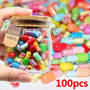 Viên nang với ghi chú trống quà cảm ơn đám cưới món quà Valentine tin nhắn viên nang tình yêu nhỏ trong suốt trong một chai