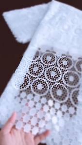 2025 Luxury Dual-Tone Guipure Cord Lace ✨ Embroidered Water-Soluble Fabric With Delicate Cutouts | Couture Bridal & Evening Gown