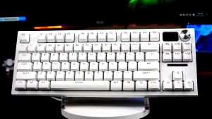 LANGTU LT84 mechanical keyboard 5Pin with knob logo screen white backlight wired gaming mechanical keyboard