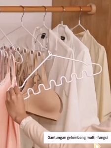 Gantungan Berbentuk Gelombang Kreatif multi-Port Koleksi Gantungan Celana Dasi Syal Handuk Pakaian Dalam Hanger Plastik Hemat Ruang Gantungan