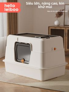 HELLOLEIBOO | Oversized Closed Odor-Proof Cat Litter Box