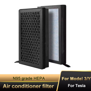 For Tesla Model 3 Model Y HEPA  Activated Carbon Air Filter Air Conditioner Filter Element Replacement Kit For Tesla Accessories