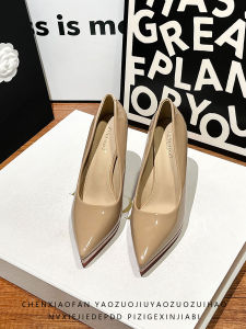 Red Bottom Waterproof Platform High Heels Womens 2025 New Nude Color Versatile Elegant Pointed Toe Comfortable for Walking Show Professional Single Shoes