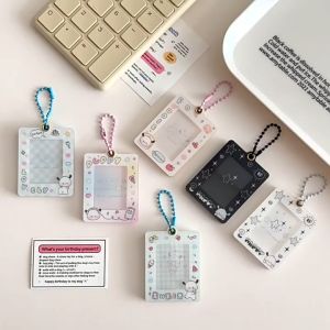 Akrilik Bingkai Foto Case Karakter Lucu Unik/Custom Acrylic Frame Photocard Holder Pc Holder/Acrylic Frame/Card Holder Bening Pvc Cantik Model Korea Glitter