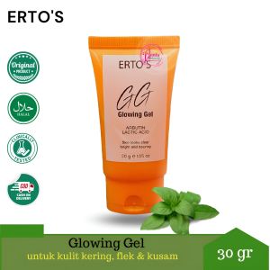 Ertos Glowing Gel netto 30 gr Ertos Original BPOM - Pelembab pencerah wajah berminyak & kusam