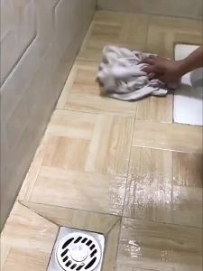 Peel and Stick Stickers Wood Grain Vinyl Floor Roll Stickers Waterproof Self Adhesive Floor Tile for Kitchen Bathroom Ground