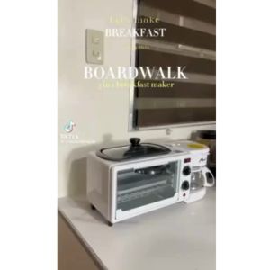 3 in 1 Breakfast Maker Coffee Maker Electric Oven Toaster Grill Pan