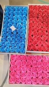 Hộp 50 Bông Hoa Hồng Sáp 3 Lớp Hàn Quốc Hàng Nhập Khẩu Lưu Hương Lâu
