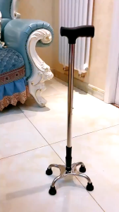 Quad Cane Adult Heavy Duty Tungkod Quadcane Stainless steel Trusty Cane for Elders