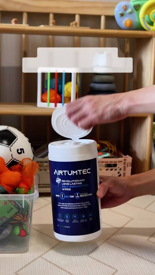 Airtumtec Long Lasting Self Disinfecting Wipes (40 sheets)