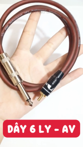 Dây 6 Ly ra AV Hoa sen dài 1M (1 dây) - Dây 6 ly Mono ra AV - Jack 6.5 ra Hoa sen AV - Cáp AV ra Jack 6.5 - Dây AV ra Jack 6 Ly - 6.35 mm To RCA Cable