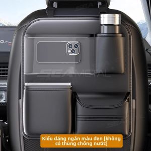 SEAMETAL Đa Năng Ghế Sau Ô Tô Bàn Túi Bảo Quản Da PU Bàn Gấp Thùng Rác Có Thể Ngồi Sau Khay Treo Dụng Cụ Tổ Chức