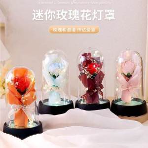 Romantic Light up Soap Flower Roses Practical Decorations Birthday Gifts for Women Best Friends Teachers Mothers Creative Gifts