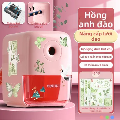 deli | Dao Sắc Bút Chì Tay Quay Tự Đưa Dùng Cho Trường Học