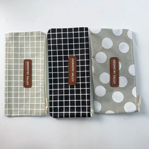 Canvas Pencil Case Simple Pencil Box Student Stationery Bag School Large Capacity