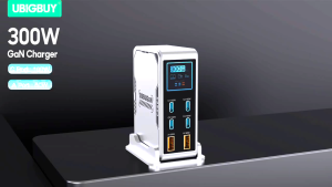 SG【Stock】300W GaN Charger PPS PD 100W USB Type C 6-Port Digital Display Desktop Fast Charging Station for MacBook iPhone Samsung