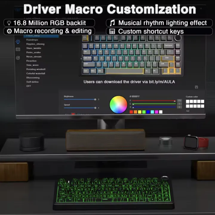 Aula F75 Bàn Phím Cơ 80 Phím 2.4G/Bluetooth/có dây tri-chế độ Hotswap đèn nền RGB 3/5pin chuyển đổi bàn phím cơ (F75max) | BigBuy360 - bigbuy360.vn