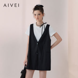 AIVEI | Korean Style Intellectual Casual Business Suit Vest Dress