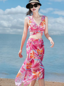 [My Summer of Love] Seaside Beach Swimwear Womens Separates Bikini Three-Piece Suit Internet Celebrity Vacation Best Selling Swimsuit