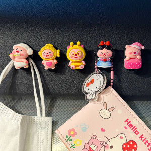 Cute Ruby Car Hooks Vehicle Interior Decorations Cartoon Style Seat Back Storage Hooks PVC Material Easy to Install