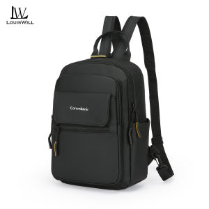LouisWill Mens Chest Bag Waterproof Film Travel Shoulder Bag Large Capacity Casual Business Backpack Multifunctional Fashion Street Handbag Bags for Men
