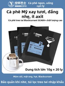 KONGBUS COFFEE | Cà Phê Rót Tự Chế Mỹ Đen 20 Gói