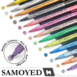 Pena / Spidol Warna / Tinta Metalik Emas / Perak / Metallic Craftwork / Scrapbook Pen / Paint Marker GN-550 Gold / Silver