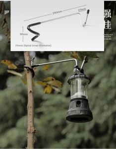 ShineTrip | Anti-Slip Portable Pig Tail Stainless Steel Hook and Light Stand for Camping