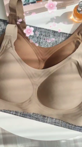 CupBC อก 38-46นิ้ว ไซส์ XL-4XL (งานป้ายดำ) เสื้อใน ผ้าไร้ขอบ ไร้โครง ผ้านิ่ม ลื่น ใส่สบาย ฟองบังทรง 678 Sister Hood