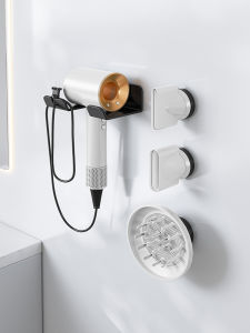 Dyson Hair Dryer Holder Magnetic Nozzle Mount Bathroom Storage Rack Universal Metal Stand for Hairdryer No Drilling Required
