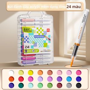 deli | Bút Dạ Kẻ Mềm Không Tràn 60 Màu
