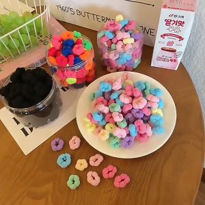 Hộp 100 Thun Cột Tóc Dây Cột Tóc Hình Hoa Xinh Xắn Cho Bé - Dumi Shop