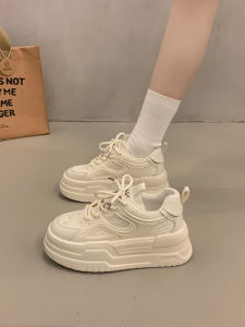 MIFULIAN | Platform Wedge Hidden Heel Breathable Sneakers Women White