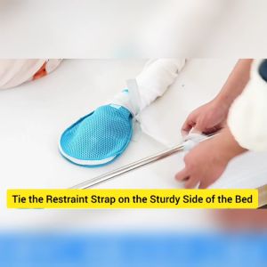 (READY STOCK) 1 Pair Control Mitts Dementia Restraint Glove 2PCS Hand Finger Fixing Strap Safety Constraint Gloves to Prevent Scratching for Elderly