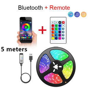 other | RGB LED Strip Light Smart Bluetooth APP Control Adhesive Tape Flexible LED Strip For TV Background Party Home Decor Lighting