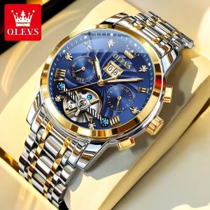 OLEVS | OLEVS 9910 Nam Đồng Hồ Cơ Tự Động Cao Cấp Đồng Hồ Thép Không Gỉ Dạ Quang Chống Nước Chống Sốc Hiển Thị Số La Mã