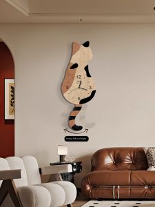 YIYUXUAN | Vintage French Style Creative Silent Cat Theme Wall Clock