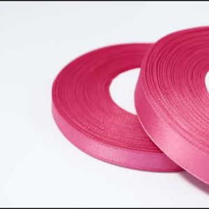 25Yards/Roll Hot Pink Satin Ribbon 1/1.5/2/2.5/3.8cm Ribbons For DIY Christmas New Year Wedding Party Gifts Wrapping Decoration